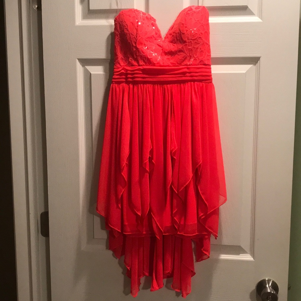 Strapless homecoming dress